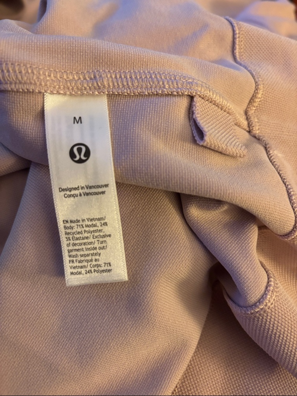 lululemon athletica Open-Collar Long Sleeve Oversized Taupe Sweatshirt | Size M - Picture 5 of 10